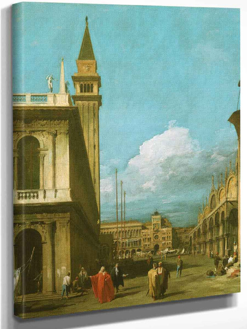 Venice The Piazzetta Towards The Torre Dell Olorogio By Canaletto By Canaletto