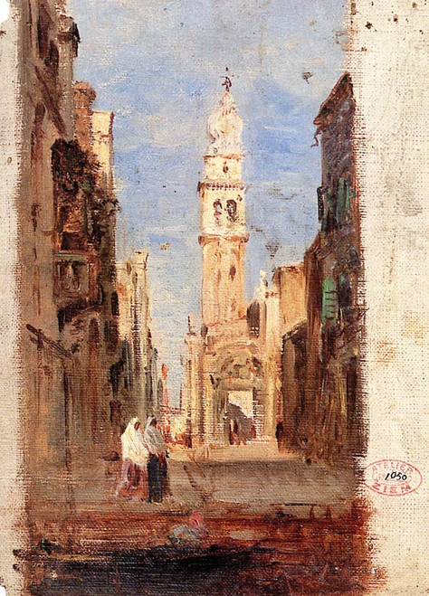 Venise, Vue De La Piazzetta By Felix Francois Georges Philbert