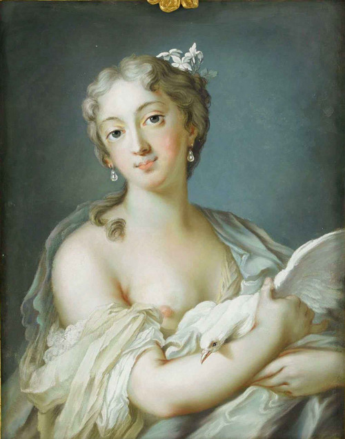 Venus With A Dove By Rosalba Carriera By Rosalba Carriera