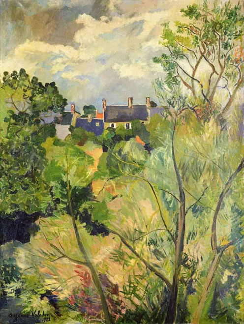 View From My Window In Genets  By Suzanne Valadon