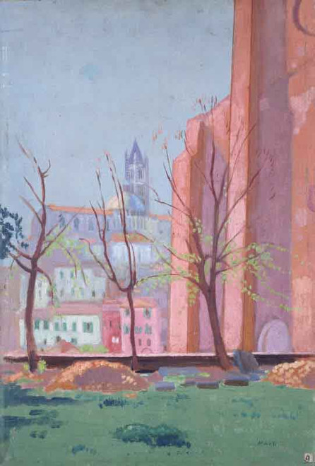 View Of Siena With Rose Walls By Maurice Denis