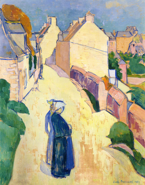 Village Street Saint Briac By Emile Bernard