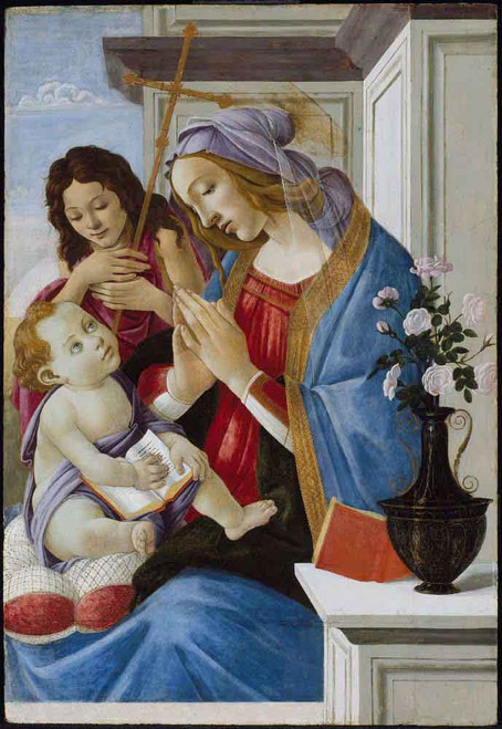 Virgin And Child With Saint John The Baptist By Sandro Botticelli