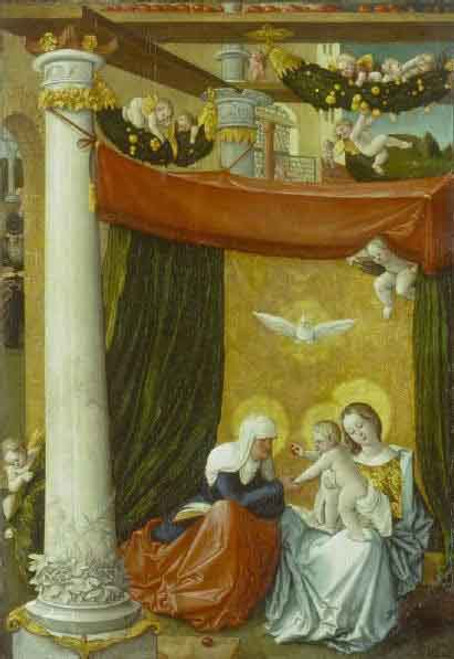 Virgin And Child With St. Anne  By Hans Baldung Grien By Hans Baldung Grien