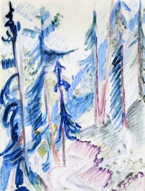 Waldweg By Ernst Ludwig Kirchner By Ernst Ludwig Kirchner