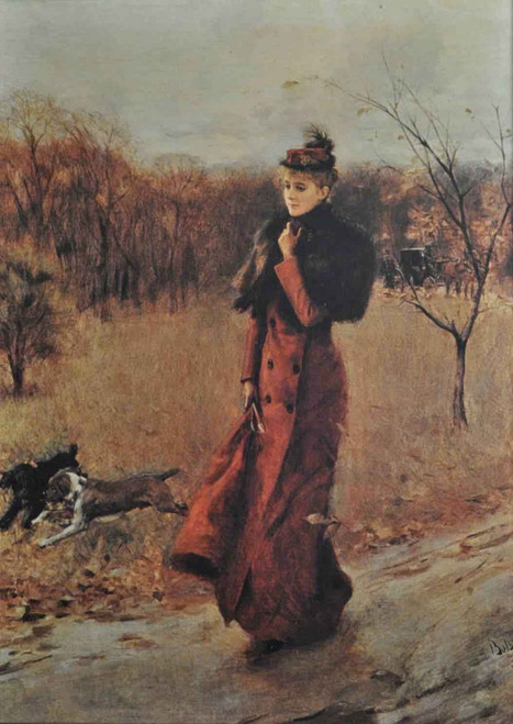 Walking In The Park In Naples By Giovanni Boldini
