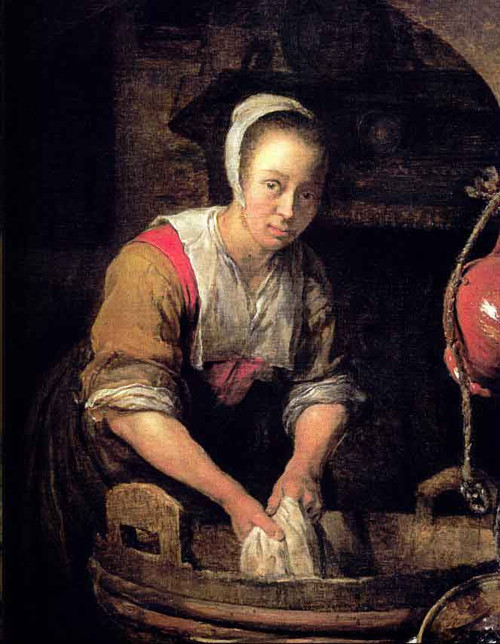 Washerwoman By Gabriel Metsu