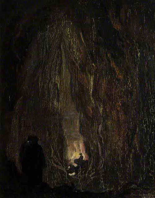 White Spot Cave By The Reservoir At Cheddar Gorge By Thomas Edwin Mostyn