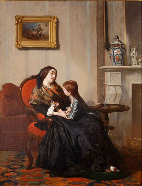 Widow In Mourning By Gustave Leonard De Jonghe By Gustave Leonard De Jonghe