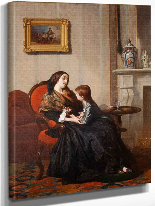 Widow In Mourning By Gustave Leonard De Jonghe By Gustave Leonard De Jonghe