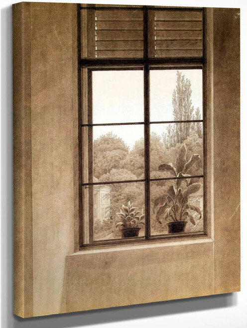 Window Looking Over The Park By Caspar David Friedrich