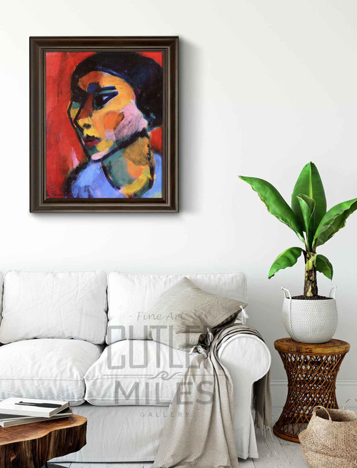 Woman's Head In Three Quarter Profile By Alexei Jawlensky Art Reproduction