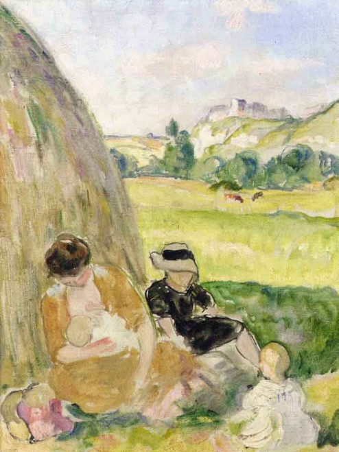 Woman And Children In The Countryside By Henri Lebasque By Henri Lebasque Woman And Children In The Countryside By Henri Lebasque By Henri Lebasque