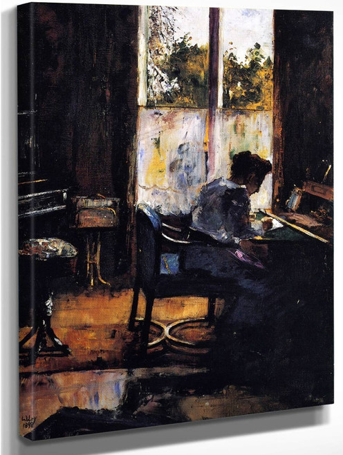 Woman At A Desk By Lesser Ury