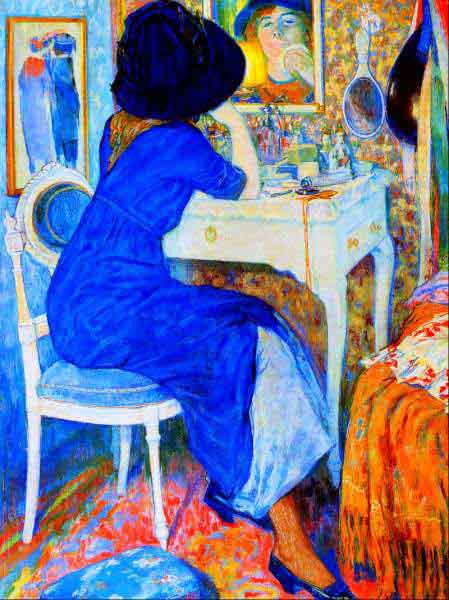 Woman At Makeup Table By Leo Gestel