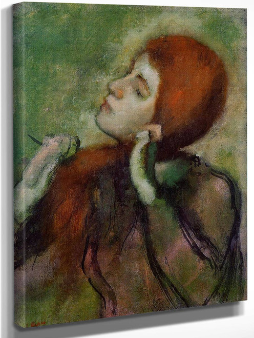 Woman Combing Her Hair1 By Edgar Degas