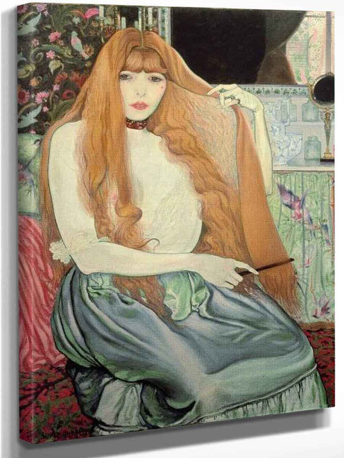 Woman Combing Her Hair By Louis Anquetin