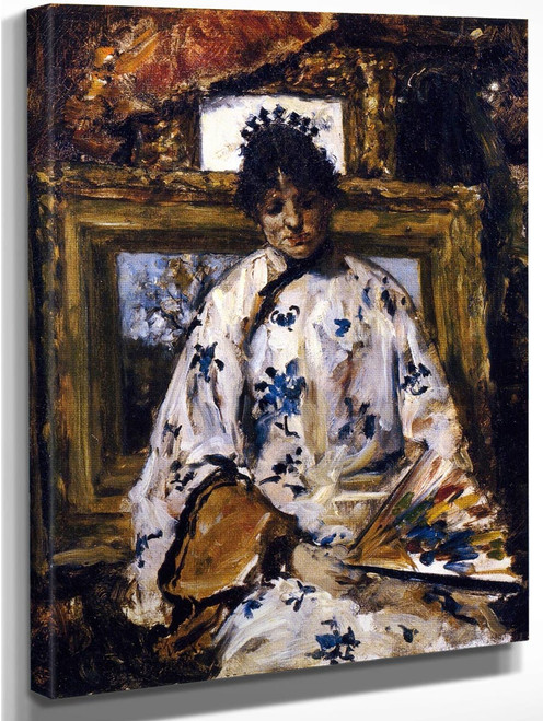 Woman In A Chinese Robe By William Merritt Chase