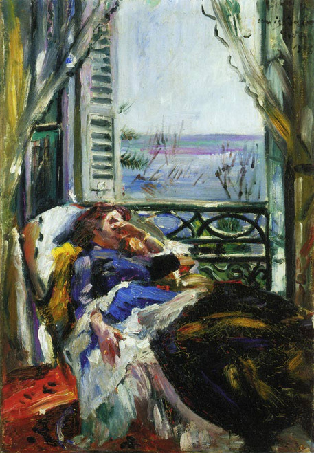Woman In A Deck Chair By The Window By Lovis Corinth By Lovis Corinth