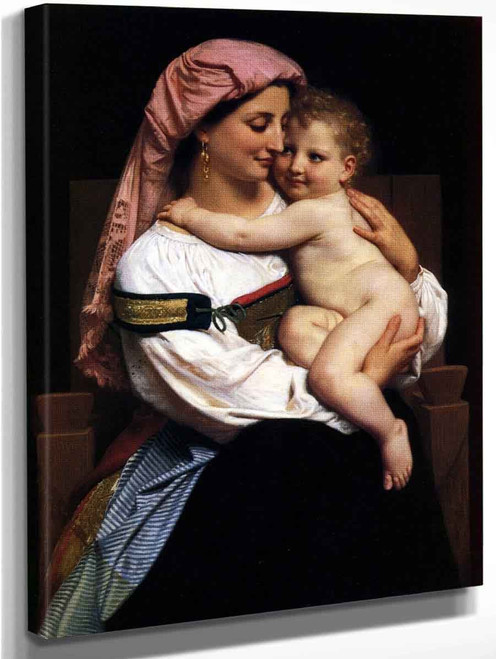 Woman Of Cervara And Her Child By William Bouguereau