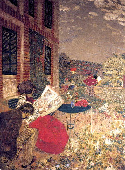 Woman Reading On A Bench By Edouard Vuillard Woman Reading On A Bench By Edouard Vuillard