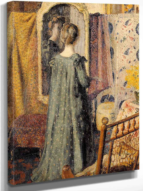 Woman Standing In Front Of The Mirror By Georges Lemmen