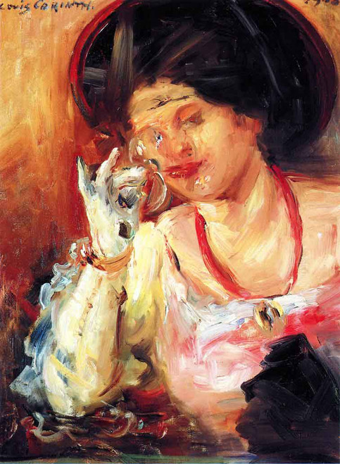 Woman With A Glass Of Wine By Lovis Corinth By Lovis Corinth