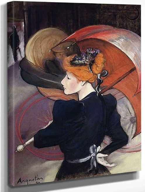 Woman With Umbrella By Louis Anquetin