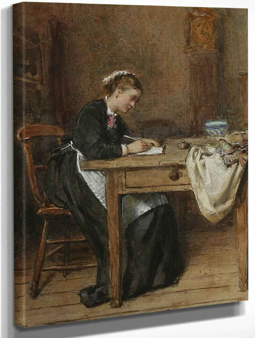 Writing A Letter Home By George Goodwin Kilburne By George Goodwin Kilburne