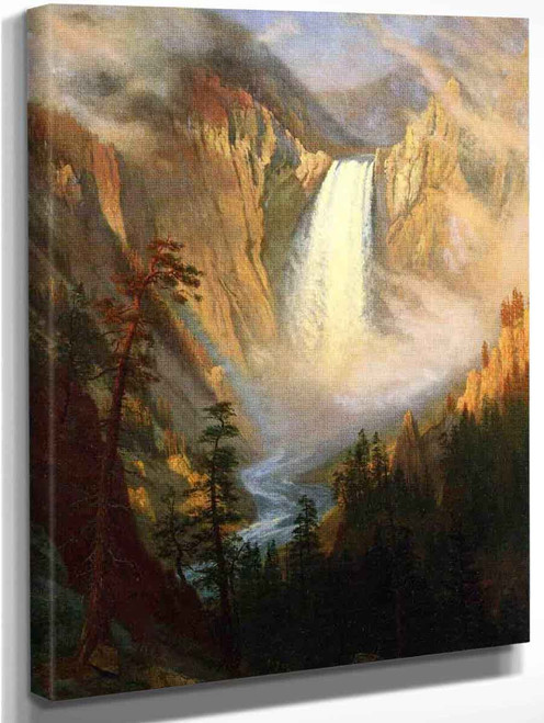 Yellowstone Falls By Albert Bierstadt