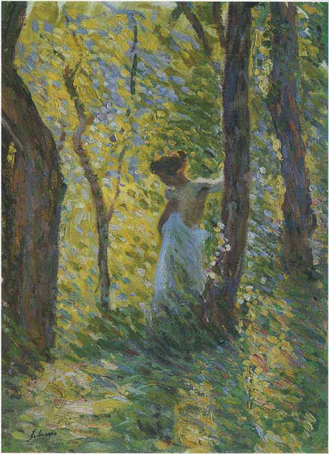 Young Girl In A Clearing By Henri Lebasque By Henri Lebasque
