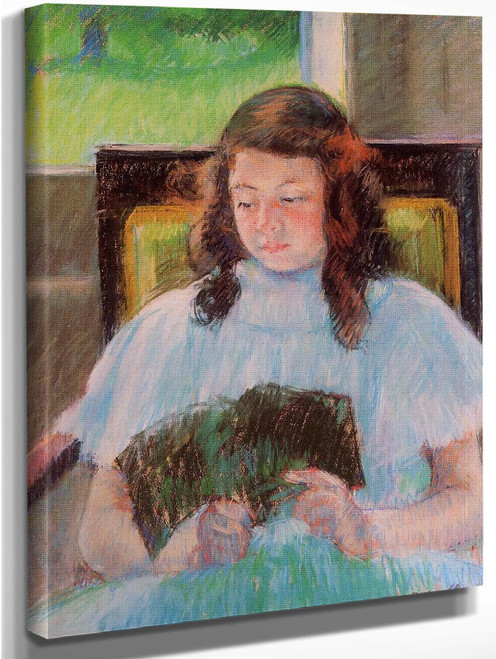 Young Girl Reading By Mary Cassatt