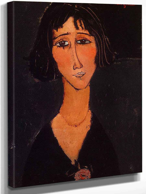 Young Girl Wearing A Rose By Amedeo Modigliani