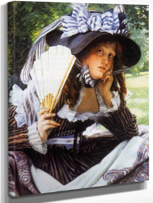 Young Lady With A Fan By James Tissot