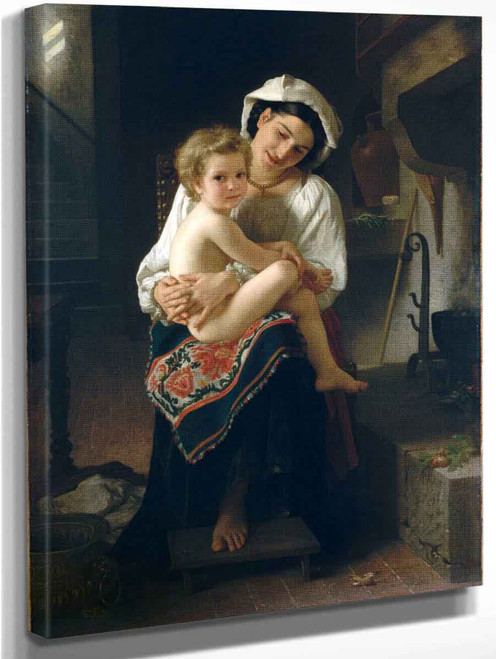 Young Mother Gazing At Her Child By William Bouguereau
