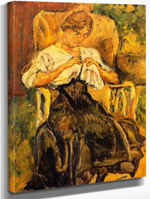 Young Woman In A Rocking Chair By Chaim Soutine