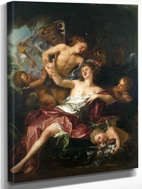 Zephyr And Flora  By Antoine Coypel Ii By Antoine Coypel Ii