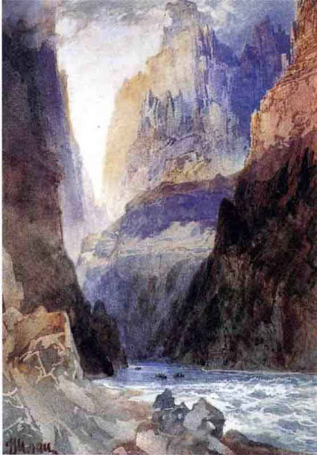 Zion Canyon By Thomas Moran