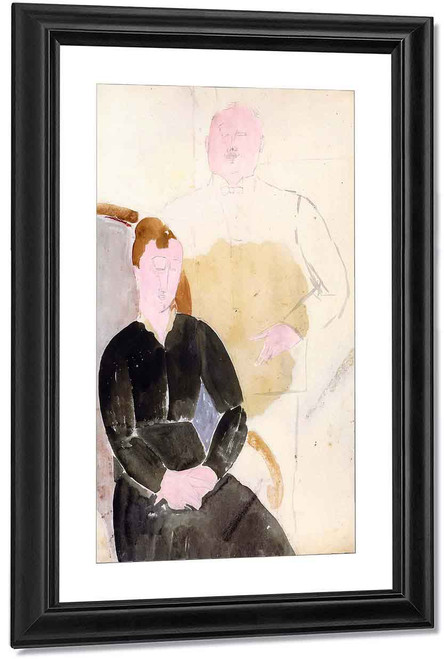 A Couple By Amedeo Modigliani By Amedeo Modigliani