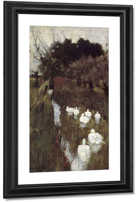 A Lincolnshire Stream By Joseph Crawhall