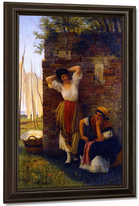 A Moment Of Rest By Eugene De Blaas By Eugene De Blaas