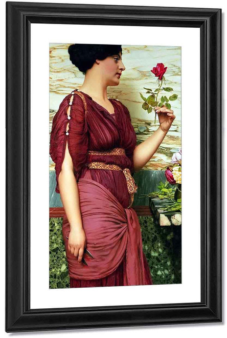 A Red Rose By John William Godward By John William Godward