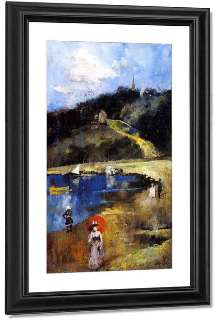 A Shady Hollow By A Dusty Road By Charles Conder
