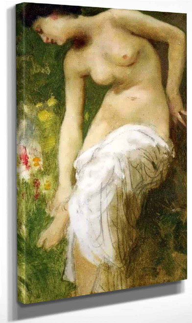 After The Bath By William Bouguereau By William Bouguereau