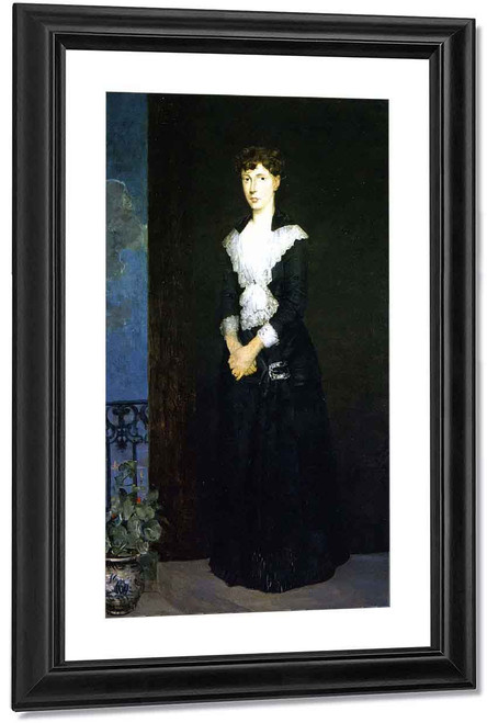 Anna On The Balcony Of Duveneck's Studio By Julian Alden Weir American 1852 1919