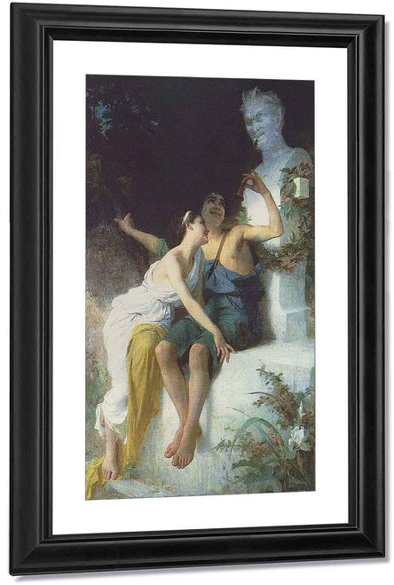 Bacchantie Frolic Before A Herm Of A Satyr By Emile Munier