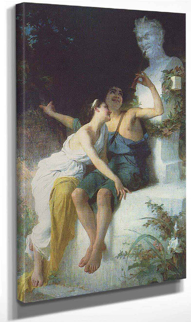 Bacchantie Frolic Before A Herm Of A Satyr By Emile Munier