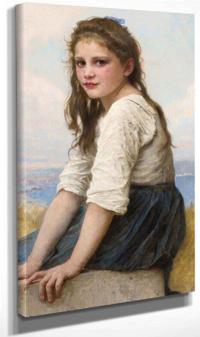 Beside The Seaside By William Bouguereau By William Bouguereau