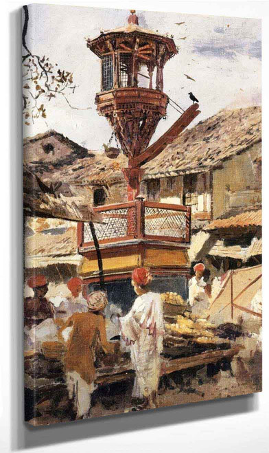 Birdhouse And Market Ahmedabad, India By Edwin Lord Weeks Art Reproduction