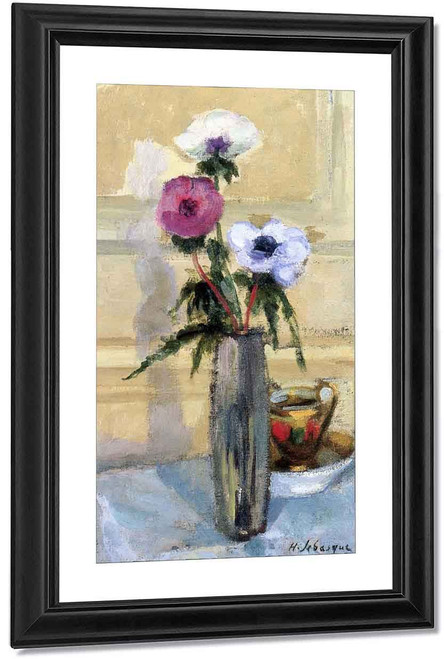 Bouquet Of Anemones And Cup By Henri Lebasque By Henri Lebasque